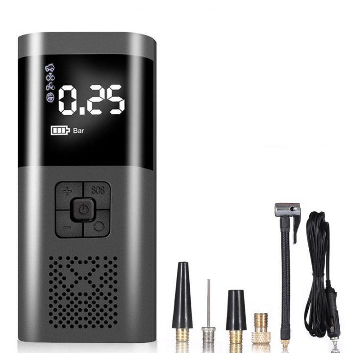 Portable 150Psi Car Tire Inflator Smart Digital Display Wired Electric Inflator for Car Motorcycle Scooter Bicycle Bike Tire