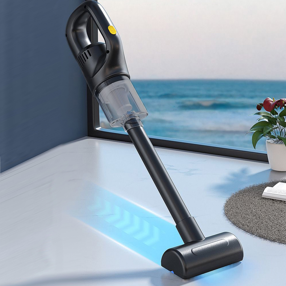 Portable 2-in-1 USB Charging Electric Handheld Vacuum Cleaner Strong Suction ABS Material Floor Brush for Home Office Car Use