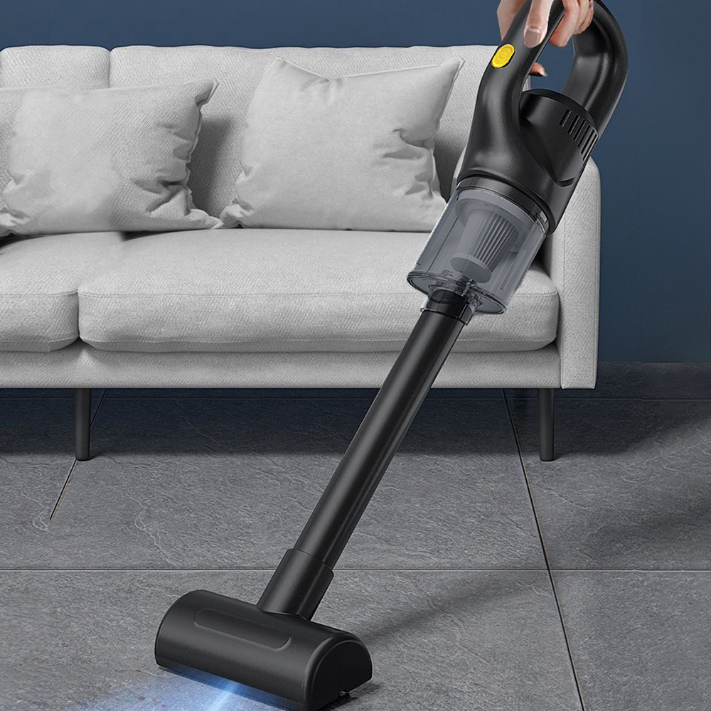 Portable 2-in-1 USB Charging Electric Handheld Vacuum Cleaner Strong Suction ABS Material Floor Brush for Home Office Car Use