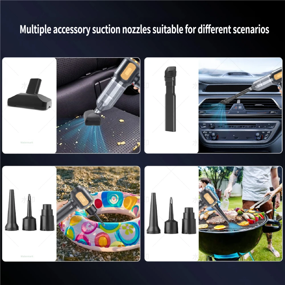 PCMOS 17000PA 1L Cordless Car Vacuum Cleaner