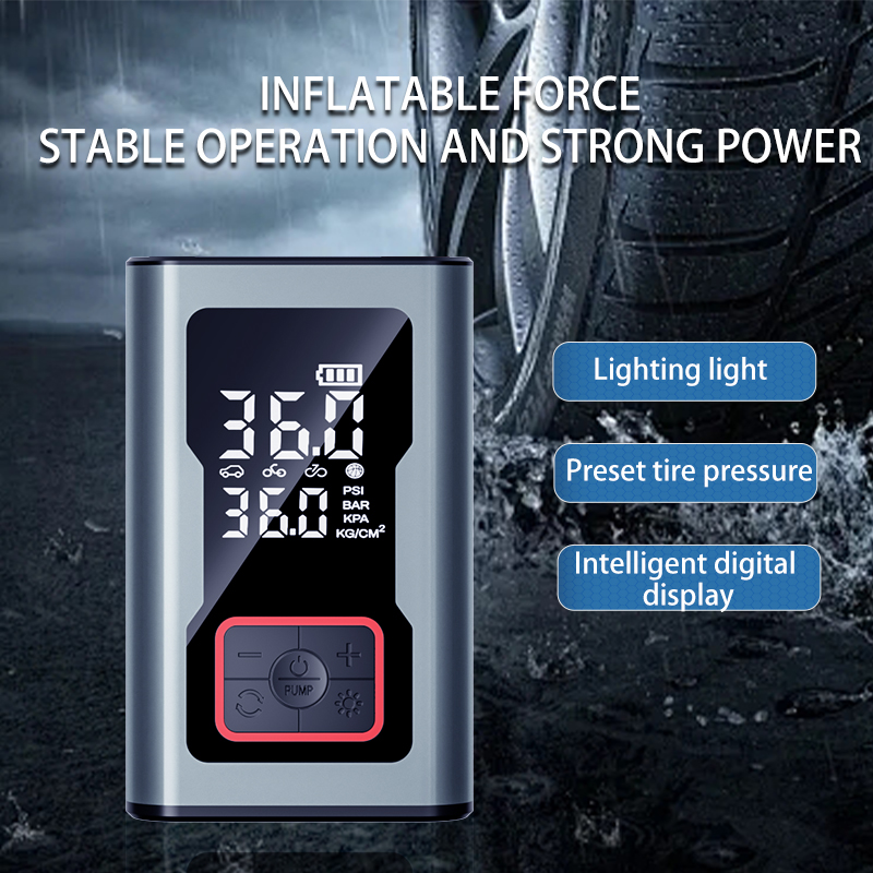 Portable Bicycles Motorcycle Mini LED Light 150 Psi 6000mAh Automatic Digital Compressor Smart Car Air Pump Tire Inflators