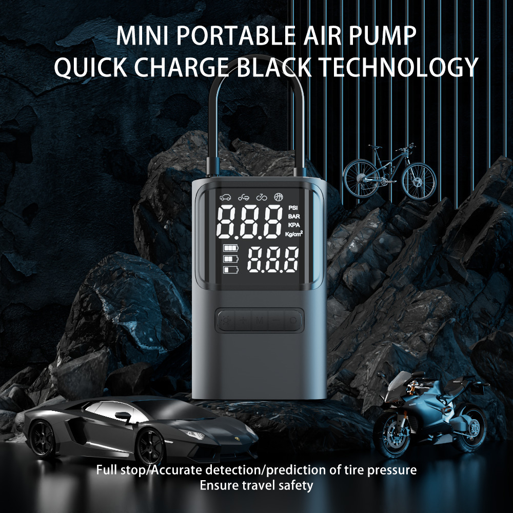 Portable Digital Tire Inflator Car Tyre Inflator Pump for Motorcycle Bicycle Auto Inflatable Air Pump