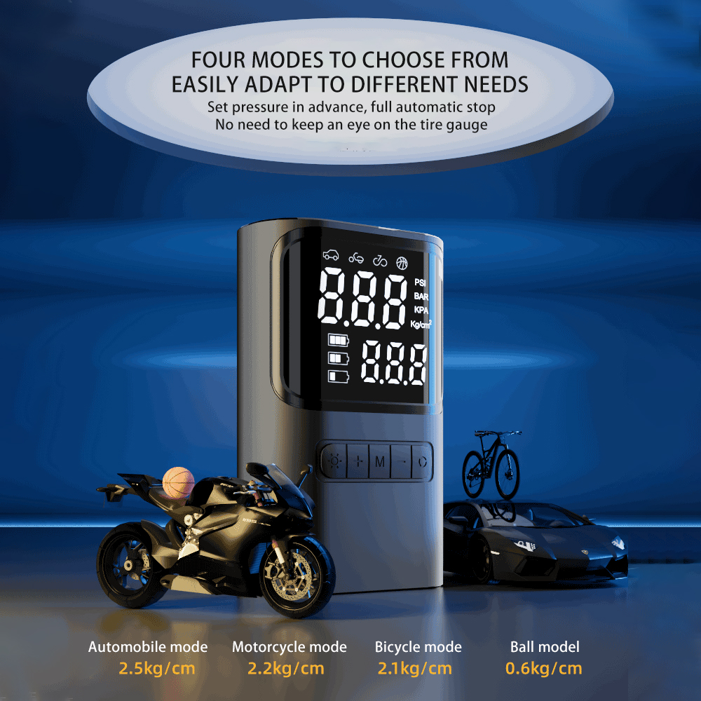 Portable Digital Tire Inflator Car Tyre Inflator Pump for Motorcycle Bicycle Auto Inflatable Air Pump