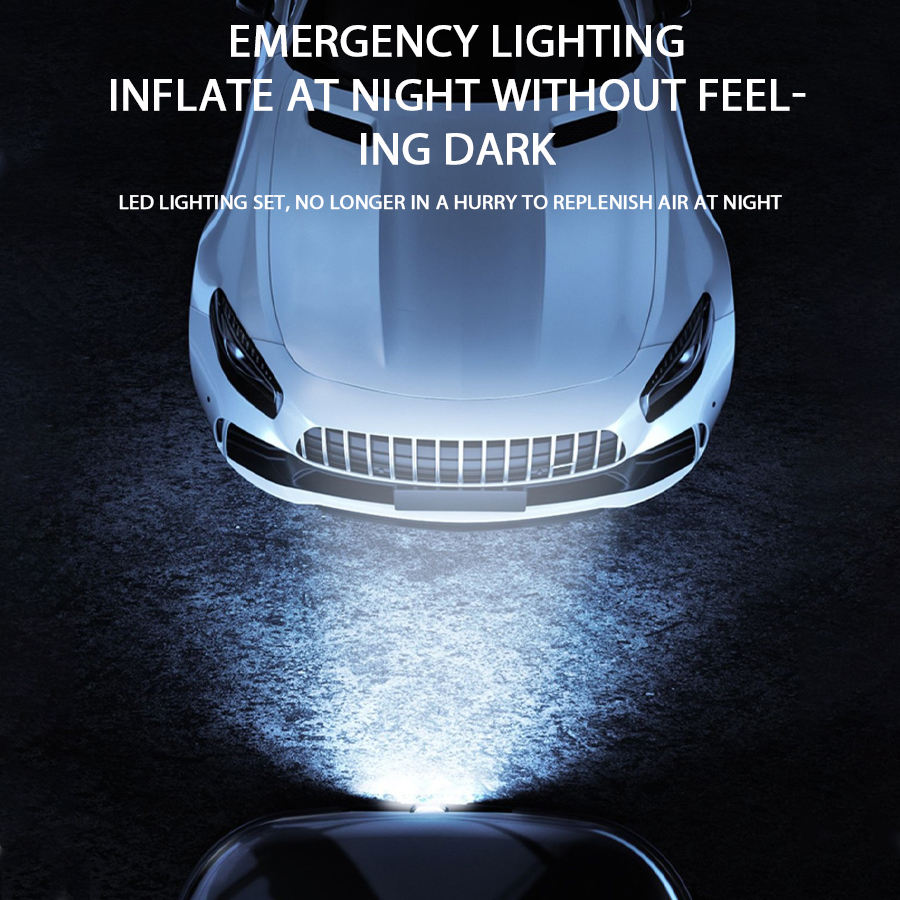 Portable Electric Car Air Pump Tire Inflator with Pressure Monitor Electric Inflator for Convenient Tire Inflation