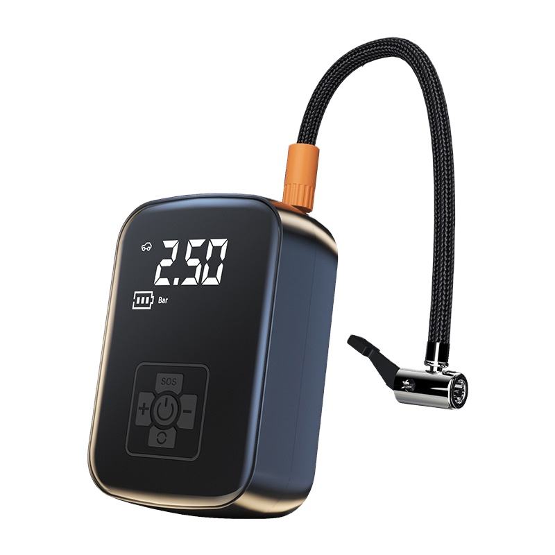 Portable Electric Car Air Pump Tire Inflator with Pressure Monitor Electric Inflator for Convenient Tire Inflation
