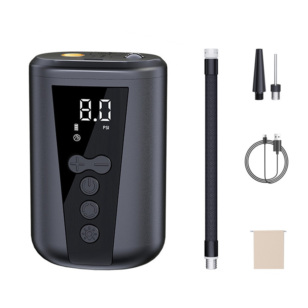 Portable Mini Ball Basketball Football Rugby Electric Air Pump ABS Wireless Intellint Digital Display Inflator Pump