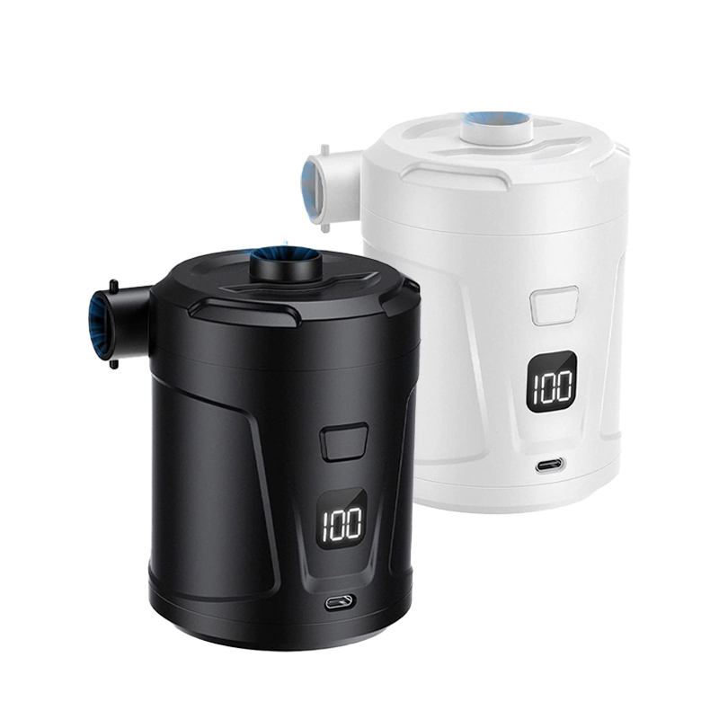 Portable Mini Electric Air Mattress Pump Automatic and Rechargeable for Camping Swimming and Boating