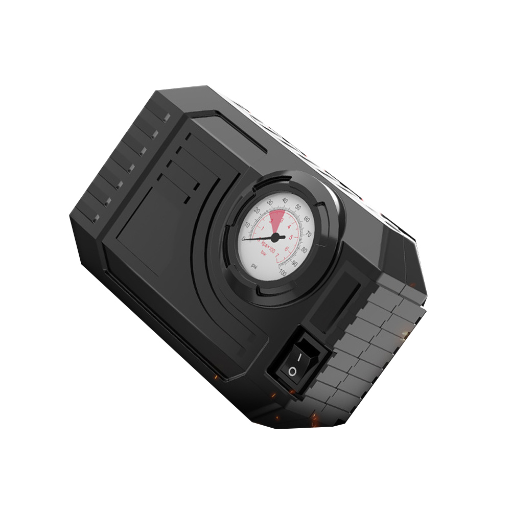 Portable Pointer Inflator Pump 150PSI Mini Car Air Compressor Tire Inflator Pump Car Air Pump With LED Light
