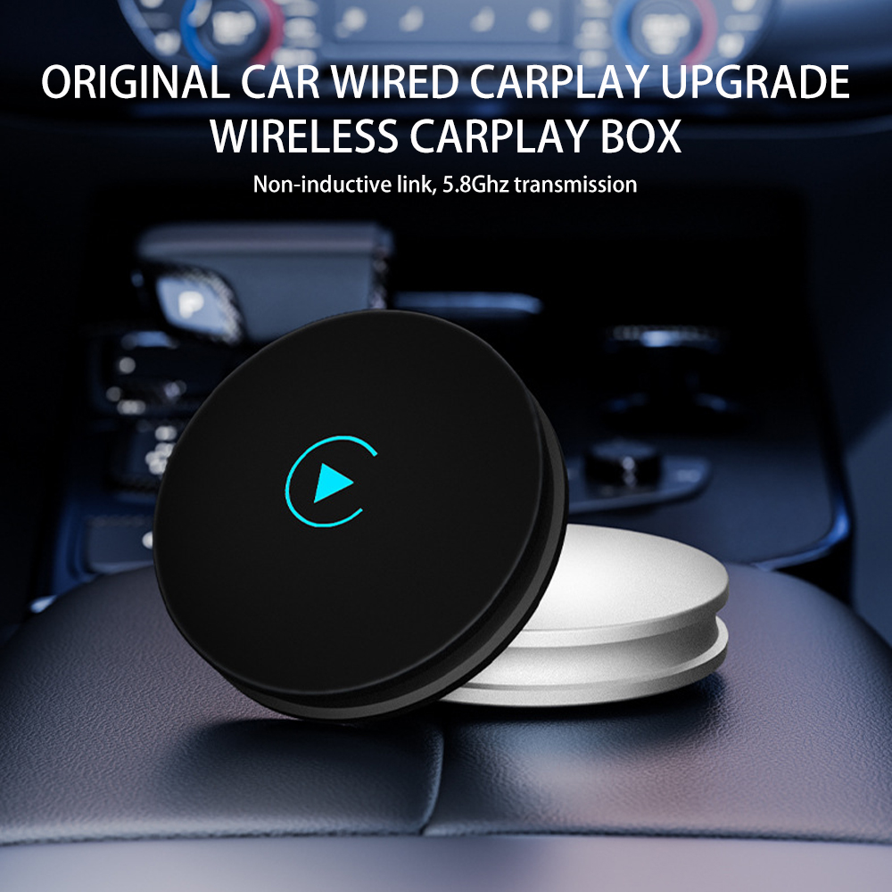 Portable Smart Car Adapter Wired to Wireless Carplay Box Apple Carplay Dongle for Cars