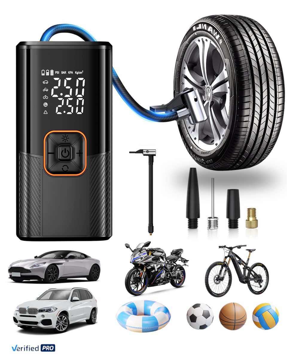 Rechargeable Wireless Car Air Pump Compressor Mini Digital Automatic Portable Tyre Inflator ABS Electric Mini Digital Automatic