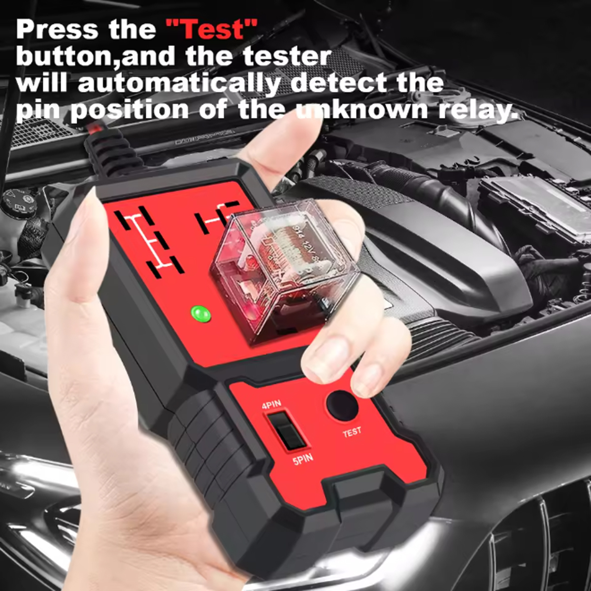 Relay Detector Car Diagnostic Instrument Relay Analyzer Auto Repair Four-pin Special 12V Five Hardware Tools