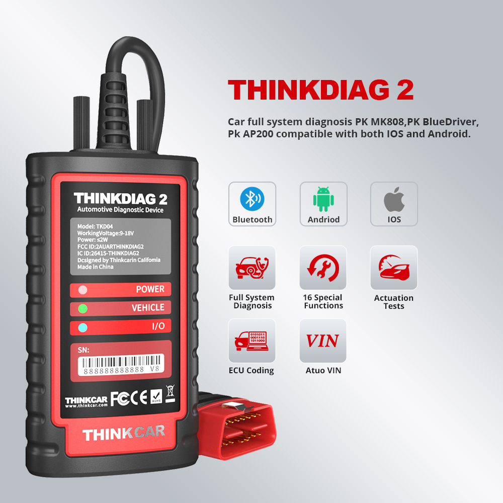 Starcard Thinkdiag2 Software Automotive Fault Detector Supports CANF D Protocol Overseas Version