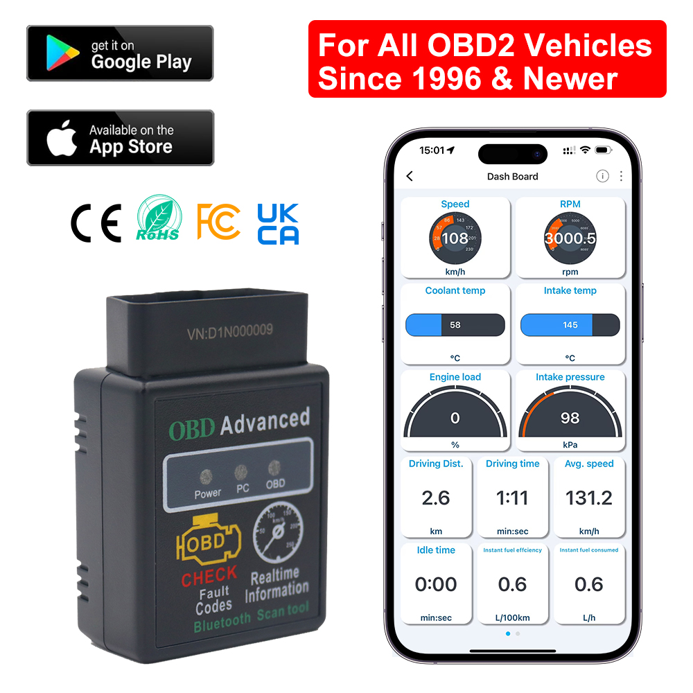 Super Cheap Mini ELM327 OBD Advanced OBD2 Scanner Bluetooth4.0 V1.5 ODB2 EODB2 Diagnostic Engine Code Reader
