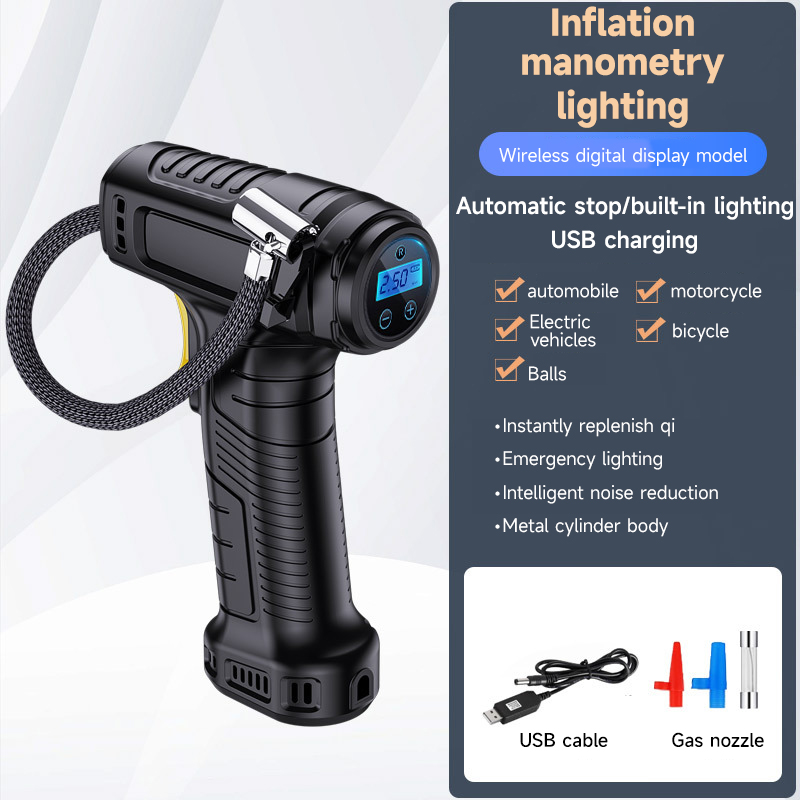 Tire Inflator Car Portable Digital Air Compressor Pump DC 12 Volt Cordless 150 PSI Car Motorcycle Bicycle Bike Basketball