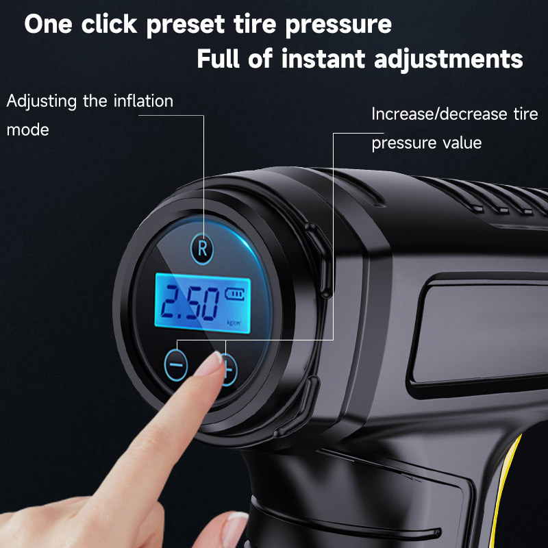 Tire Inflator Car Portable Digital Air Compressor Pump DC 12 Volt Cordless 150 PSI Car Motorcycle Bicycle Bike Basketball