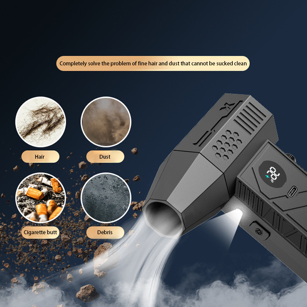 Turbo Fan 130000rpm Handheld Electric Compressed Air Duster Replaceable Battery Car Cleaning Tool for Outdoor Camping