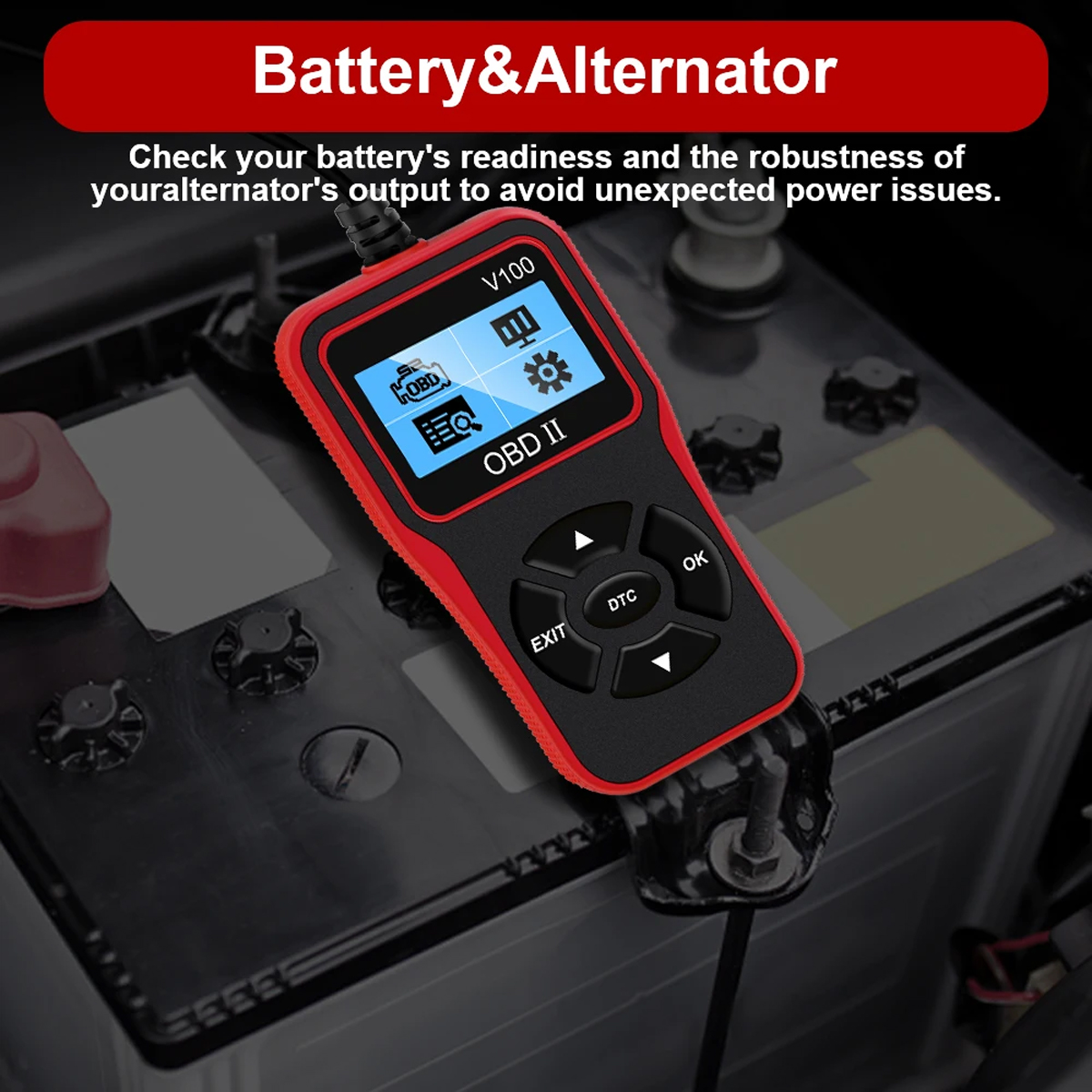 V100 Auto Diagnostic Tool OBD 2 OBDII OBD2 Portable Car Auto All System Diagnostic Tools Function OBDII Car Scanner