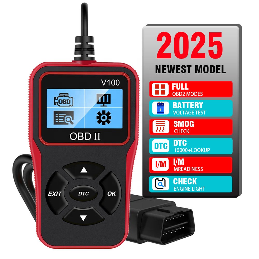 V100 Auto Diagnostic Tool OBD 2 OBDII OBD2 Portable Car Auto All System Diagnostic Tools Function OBDII Car Scanner