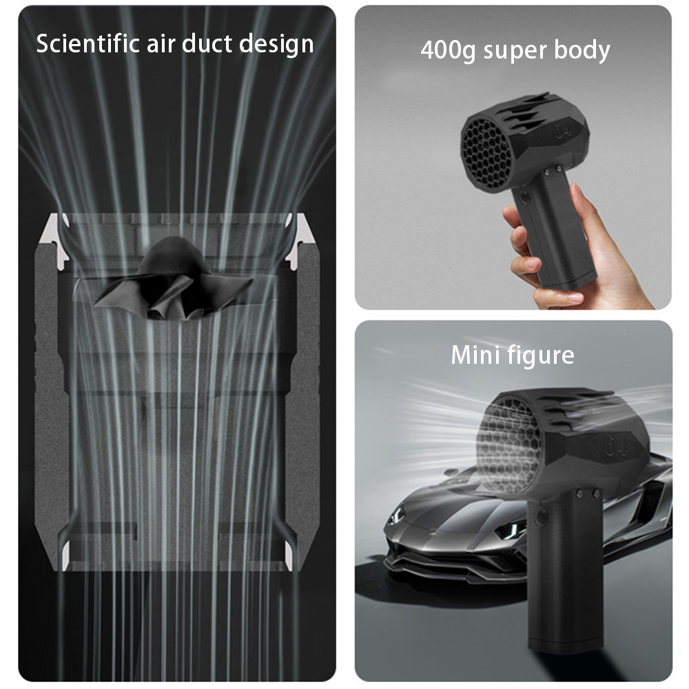 Violent Fan with 64 Channels High-Speed Brushless Motor Super Violent Wind Air Duster Blower Dry Car Cleaning Tool