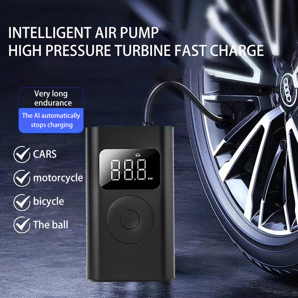Warehouse Direct Sale Car Smallest Air Pump Bike Motorcycle Digital Inflator Air Pump Outdoor Pump Air Tire