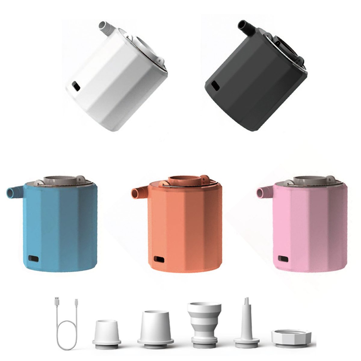 Wholesale Outdoor Camping Rechargeable Electric Mini Air Pump 12W 200L/Min 1600mAh Battery Portable Vacuum Pump for Mattress