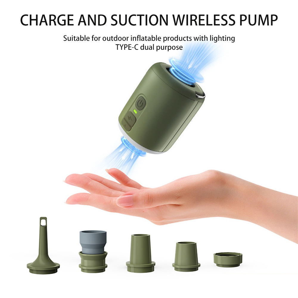 Wholesale Outdoor Multifunctional Portable 30W 180L/Min Electric Mini Wireless Lithium Battery Air Pump with Lighting