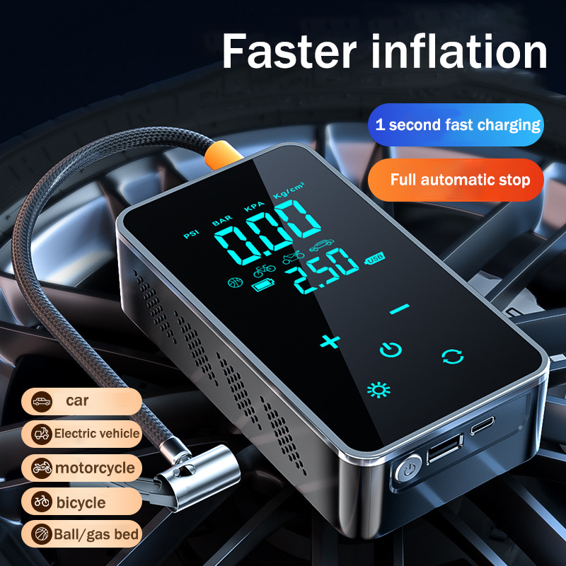 Wireless 150PSI Car Air Pump 3600mAh Tire Inflator LCD Display Use for Cycle Bike Motorcycle Car