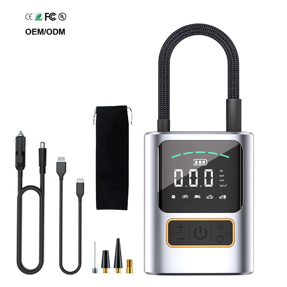 Wireless Dual Power 4000mAh Portable Tire Inflators Rechargeable Car Air Pump Air Compressor for Car Bicycle Motorcycle Ball