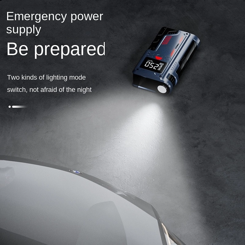 Wireless Portable 150PSI Car Air Pump Jump Starter 10000mAh ABS Battery Smart Clip Auto Tyre Inflator