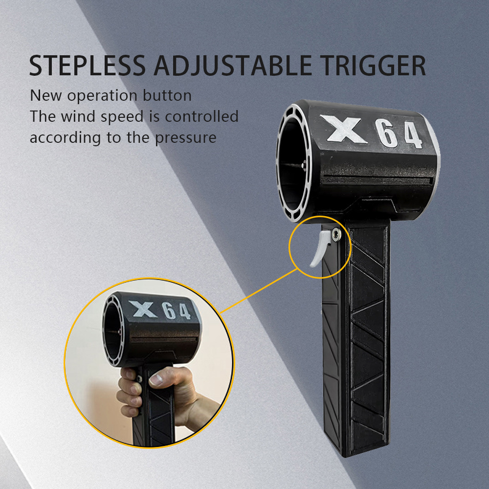 X64 Handheld Fan Car Violent Air Blower Wireless Air Gun 64mm Brushless Motor Powerful Electric Strong Dust Blower