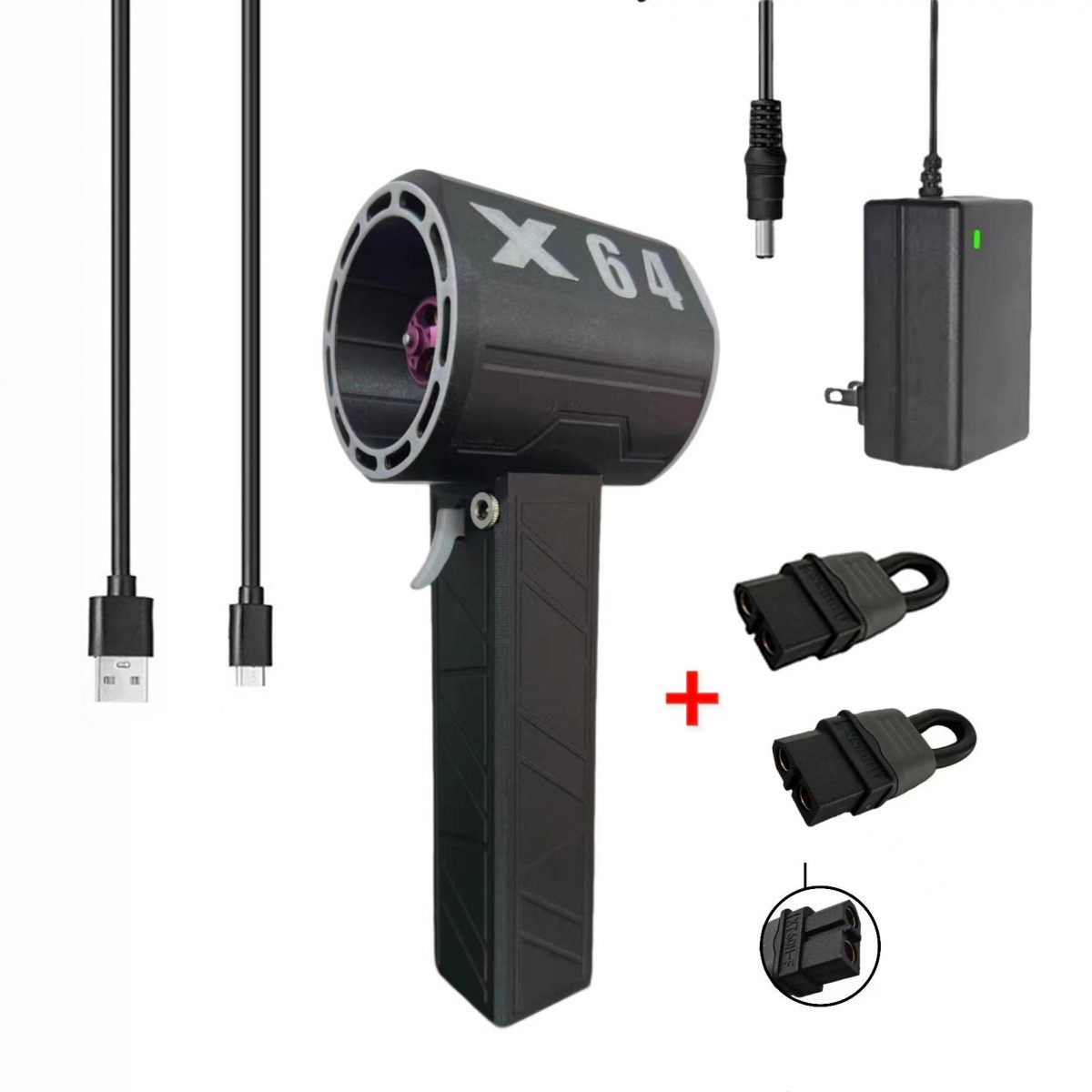 X64 Violent Fan Upgrade 64mm Shunted Violent Turbofan Wind Power 1400g Handheld Portable Fan